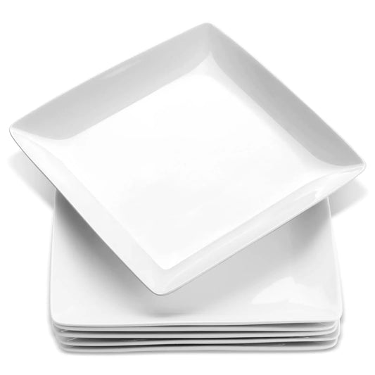 Yedio Porcelain Square Dinner Plates 10.75 Inch Square Serving Plate
